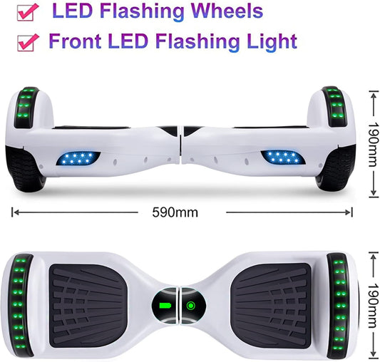 Oneboard Hoverboard with Responsive Control and Robust Motor Power, LED LIghts Up Wheels & Bluetooth Speaker